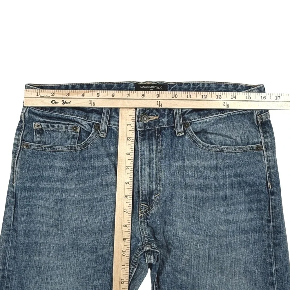Banana Republic Slim Straight Jeans Medium Wash Denim 100% Cotton Mens 32x32